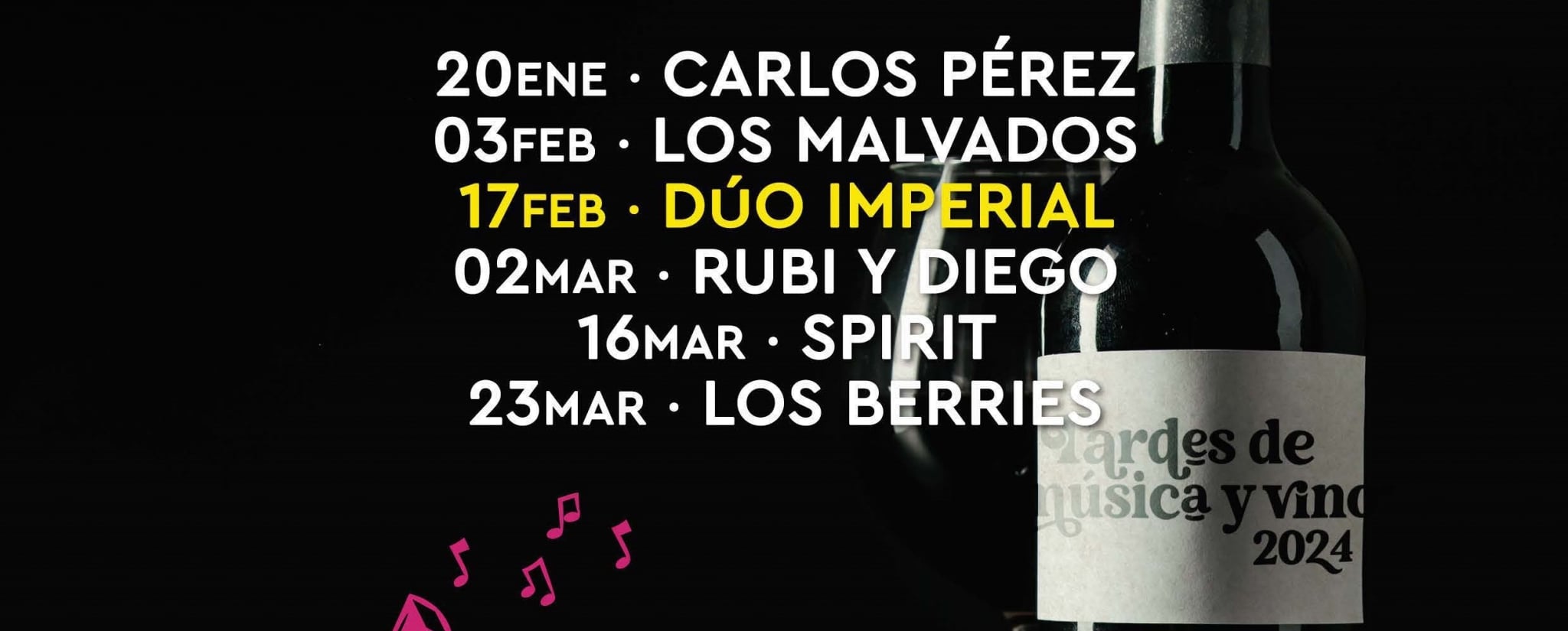 Tardes de Música y Vino 17- febrero- 2024 con DUO IMPERIAL
