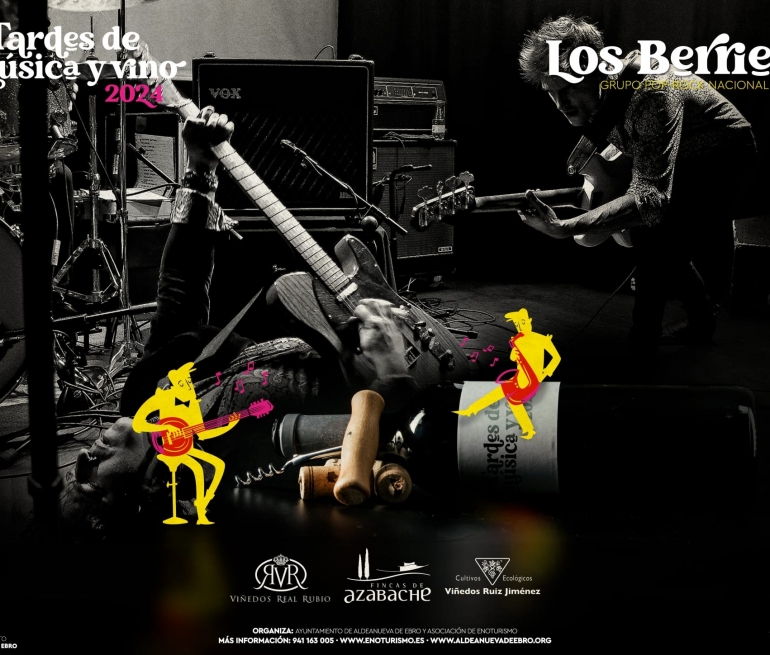 Último concierto de las tardes de Música y Vino 2024, con «LOS BERRIES», grupo de Pop-Rock nacional